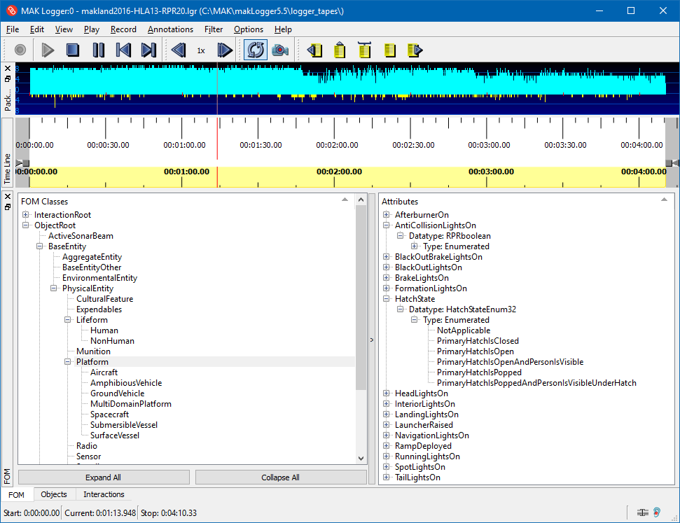 HLA Traffic Analyzer: FOM